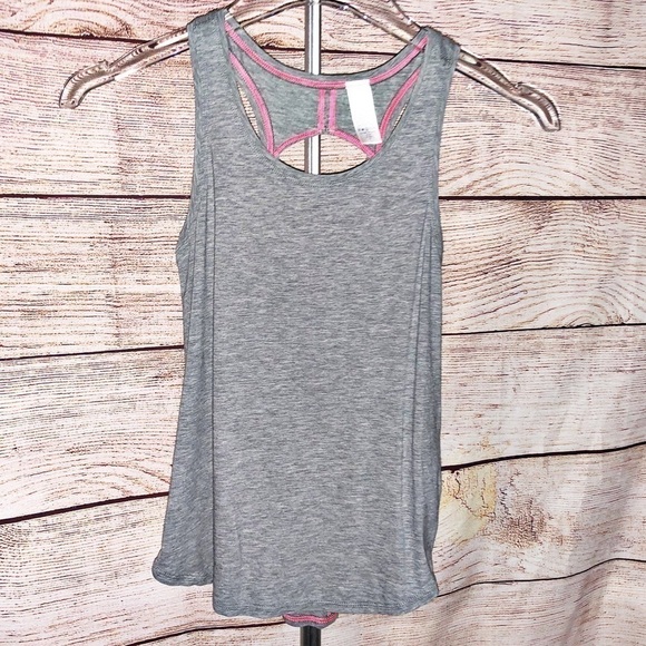 Ivivva by Lululemon Girls Racerback Heather Gray Tank Top  Size 8 - Picture 1 of 5